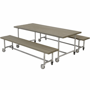 Image of PLUS - Urban Picnic - Plankesæt 207cm - grundmalet gråbrun
