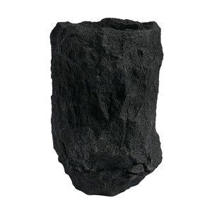 Image of Muubs - Vase i sort lavasten - Højde 30 cm