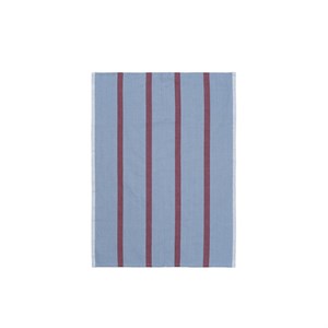 Ferm Living - Viskestykke - Hale - Faded Blue/Burgundy