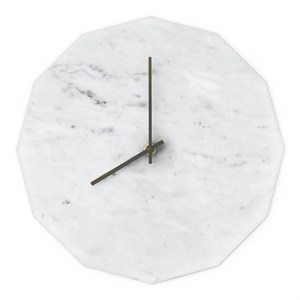Tidsløs - Marble Bianco Vægur, Sort Ø28
