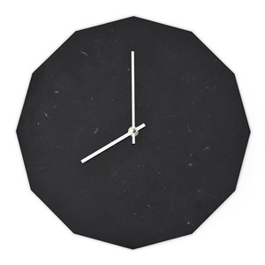 Tidsløs - Marble Nero Vægur, Sølv Ø28
