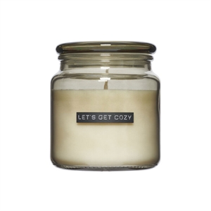 WELLmark - stort duftlys - smokey black - Dark Amber - LET'S GET COZY