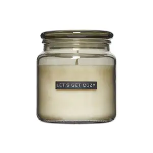 WELLmark - stort duftlys - smokey black - Dark Amber - LET'S GET COZY