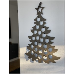 MiLLE W NORDISK DESIGN - Juletræ - julekalender i recycled læder - grå